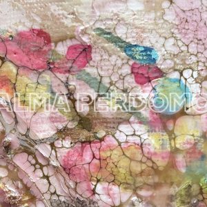 “Floral” (2022) Encaustic. 15*15 cms.
